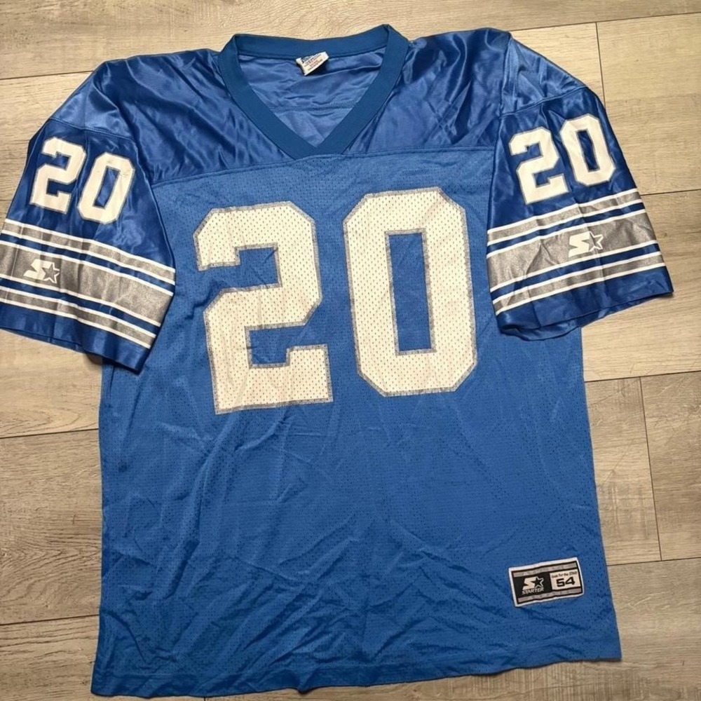 Blue vintage Detroit Lions Barry Sanders jersey Size‎ 2xl men